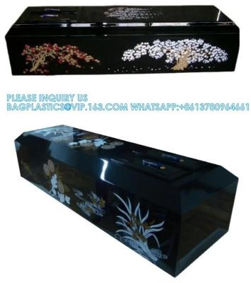 China Paulownia Solid Wood Coffin With Carving Funeral Wood Casket Dome Coffin Wooden Casket Dome Shape for sale