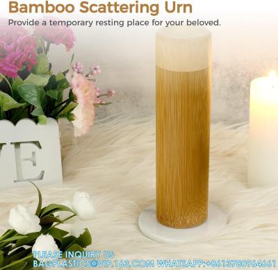 China Bamboo Scattering Urn Set, 4PCS Small Bamboo Scattering Urns for Human Ashes, Cremation Ashes Tube Urns for Human for sale