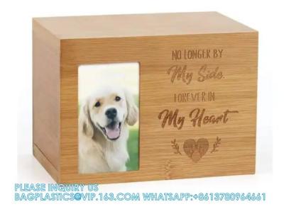 China Pet Memorial Urns Cremation Urns Box Photos Frame Dog Cat Wooden Coffin Casket Wooden Urn - Pet Urns Te koop