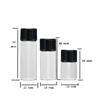 China Glass Vials With Screw Caps, Small Liquid Sample Vial, Leak-Proof Vial (10ML, Clear) for sale