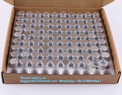 Chine 100 Sets Small Glass Bottles With Aluminum Cap Screw Top Lids 5 Milliliter Tiny Vials DIY Art Craft Storage à vendre