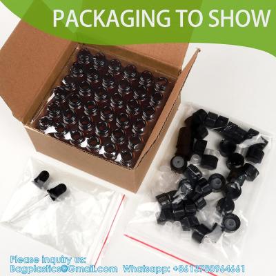 Chine Oil Bottles For Essential Oils, 36 Pcs 2 Ml (5/8 Dram) Amber Glass Vials Bottles, Orifice Reducers And Black Caps à vendre