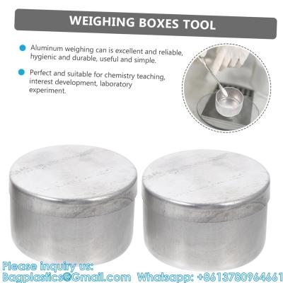 China Aluminum Box Weighing Dish Narrow Spout Sampling Weighing Soil Collection Jar Aluminum Scale Pan Lab Measuring for sale