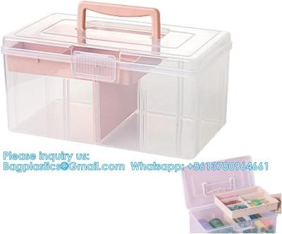 China Office Supply Art & Craft Storage Box, Sewing Box Organiser Large With A Removable Tray Partition, Portable for sale