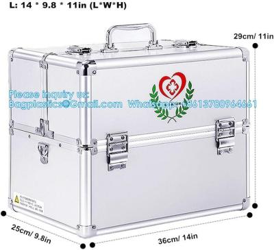 Chine First Aid Kit Lockable First Aid Box Security Lock Medicine Storage Box With Portable Handle,Medication Lock Box à vendre