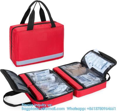 China Small First Aid Kit Bag Empty Portable Emergency Kits Trauma Bag, Ideal For Car, Home, Camping And Hiking, Red Bag for sale