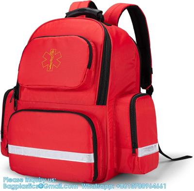 China First Responder Bag Trauma Backpack Empty, Medical Emergency Kits Storage Jump Bag Pack For EMT, EMS, Police Te koop