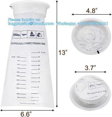 Chine Vomit Bags Disposable Barf Bags 10Pack,1500ml White High Density Emesis Bags With Snap,Perfect For Morning Sickness à vendre