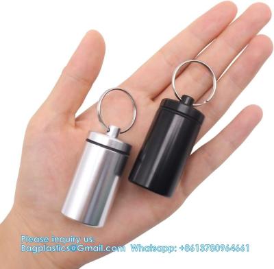 Chine Keychain Pill Holder (5 Pack), Aluminum Waterproof Portable Small Travel Medicine Bottle Case Box Container For Purse à vendre