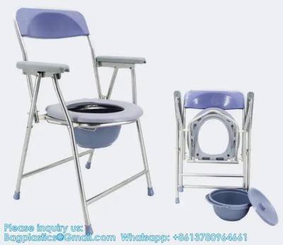 Chine Folding Lightweight Commode Chair With Top Loading Easily Removable Chamber Pot, Commode Chair, Portable Toilet à vendre