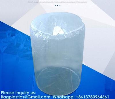 China Factory Customized Size Logo 285mm/320mm/600mm/1150mm Plastic Drum Liner Bag Drum Liner With Snap for sale