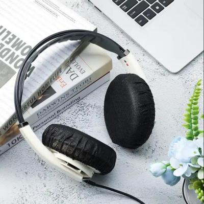 China Non Woven Earphone Cover Black / White /Blue Nonwoven Disposable Hygienic Headphone Cover One Time Use Sanitary Ear for sale