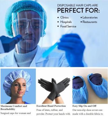 China Factory Price Medical Surgical Pp Caps Bouffant Non-Woven Hair Net Disposable Mob Cap for sale