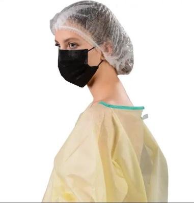 China Disposable Medical Non Woven Strip Cap Bouffant Head Cover Hair Net Surgical Doctor Nurse Hat Round Mob Cap for sale