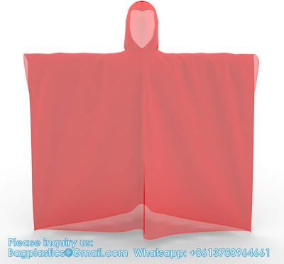 China Disposable Rain Ponchos For Adults With Hood,Emergency Rain Gear For Camping,Hiking,Walking,Watching Games for sale