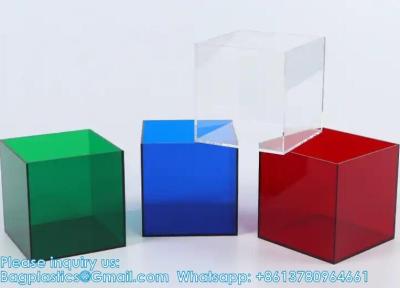 China Custom Size Acrylic 5 Face Box Acrylic Display Box Wholesale Transparent Acrylic Storage Box With Lid for sale