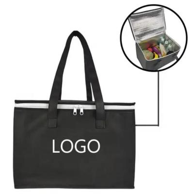 China Insulated Lunch Picnic Cooler Bag Water-Resistant Cool Bag Heavy Duty Reusable Tote Grocery Shopping Cooler Bag Te koop