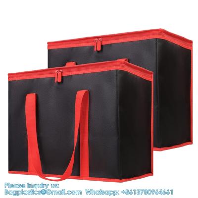 China Insulated Food Delivery Bag With Hard Bottom, XXX-Large Insulated Reusable Grocery Cooler/Hot Bags, Tote Bag for sale