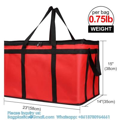 China Sustainable, Recyclable, XL Insulated Food & Grocery Delivery Bag - For Catering, Restaurants, Delivery Drivers for sale