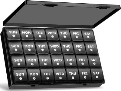 China Large Monthly Pill Organizer, XL 4 Weeks Pill Box, Pill Cases Organizerd By Week,Big Compartment Pill Container for sale