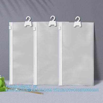 China HANGER HOOK BAGS,GARMENT BOTTON CLOSURE BAGS, EVA FROST DRAWSTRING BAGS, VINYL HANGER HOOK BAG for sale