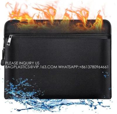 China Fireproof Bag Document Waterproof File Bag Storage Bag 2100 Fahrenheit Fire Resistant Envelope Pouch For Money for sale