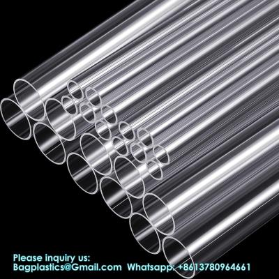 China Acrylic Tube, Clear Plastic Pipe Tube 15.5'' Length Clear PVC Pipe Round Polycarbonate Tubing Chemical Resistant for sale