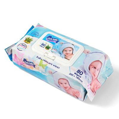 China SKIN CARE Factory Price Wet Wipes Wholesale Unscented Baby Sensitive Biodegradable Newborn Wipe for sale