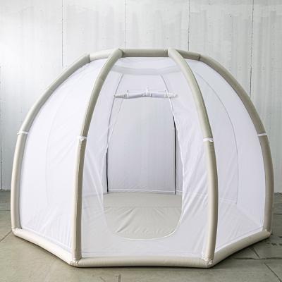 China Extended Type Glamping Tent Portable Outdoor Octagonal Double Layer Waterproof Inflatable Party Camping Tent for sale