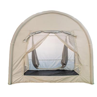 China Extended Type Tent Outdoor Air Glamping Inflatable Fabric Oxford Tent For Camping for sale