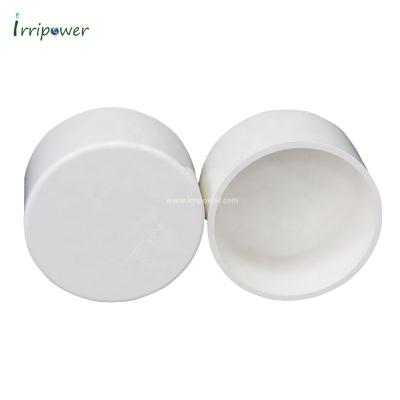 China Water supply for 20mm to 200mm white gray color water pipe fittings PVC water pipe cap shroud for sale