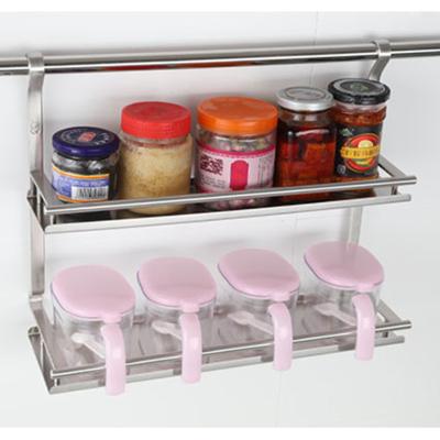 China High Quality Solid Kitchen Wall Mounted Stainless Steel Kitchen Wall Mounted Storage Organize Kitchen Organizer Rack Spice Rack for sale