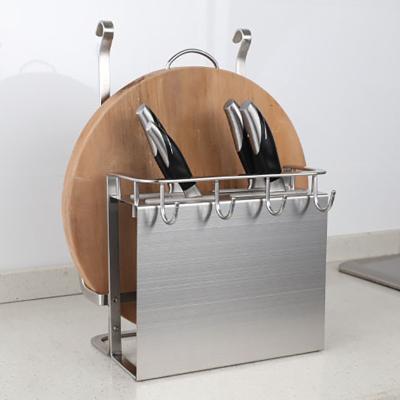 China No-drill No-Drill Kitchen Organizer Rack Kitchen Dish Rack Kitchen Dish Knife Holder Built-in Chopper Storage Rack for sale