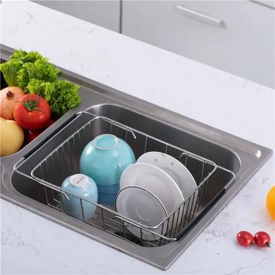 China High Quality Viable Stainless Steel Kitchen Sink Shelf Dish Holder Kitchen Storage Dish Rack for sale