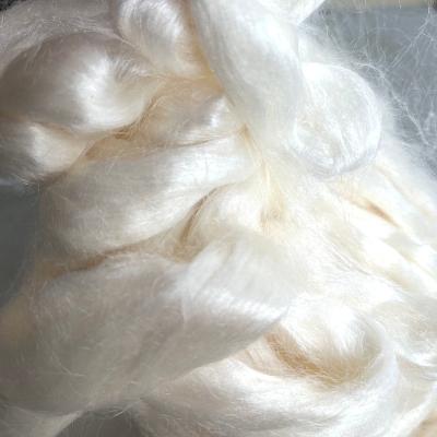 China 100% Tussah Silk Tussah Silk Ribbon Thread Raw Materials for sale