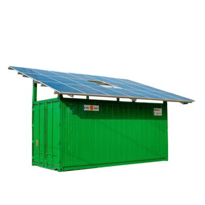 China 100% solar powered with no running cost Solar powered container cold room and blast freezer with ice machine for sale