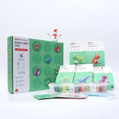 China Super Light Eco-Friendly Educational Custom Made Toy Play Dough New Arrival Clay Theme Toy Set Toys Set Kids DIY Dinosaur Set for sale