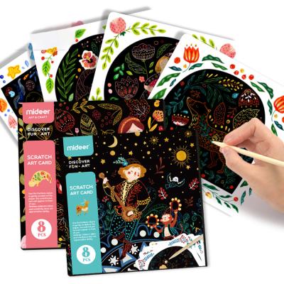 China Hot Sale Educational Toys Scratch Art Paper Creative DIY Scratch Painting Card Educational Toys for sale