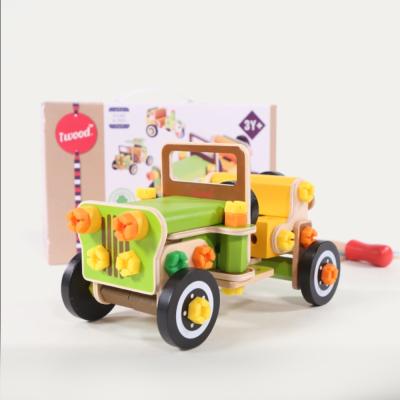 China Expand Wooden Building Toy Car Baby Wood Car Toy Wood Car Set of Hot Selling Children's Creativity for sale