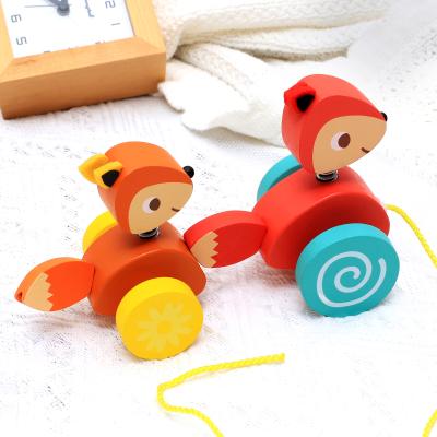 China Playing New Products Most Popular Montessori Walking Wooden Pull Along Toy for sale