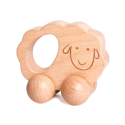 China High Quality Wooden Toy Car Toy Baby Teethers Animal Shape Grabbing Set For Kids for sale