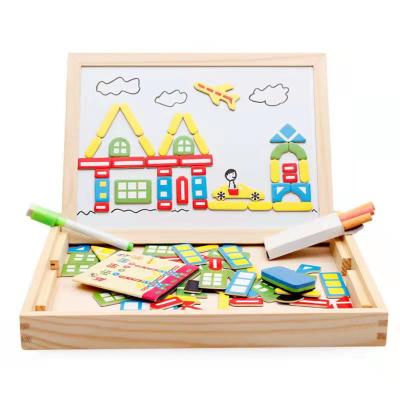 China Topsale EN71 Jigsaw Classic and CE Certificate Magnetic Educational Jigsaw Magnetic Drawing Board Puzzle for sale