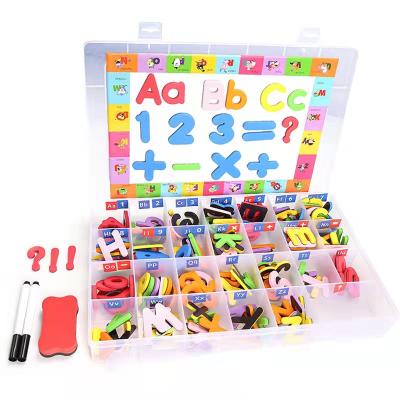 China Puzzle Magnet Magnetic Stick Toy Whiteboards Letter Kids Eva Foam Educational Toys Number Letter Magnets for sale