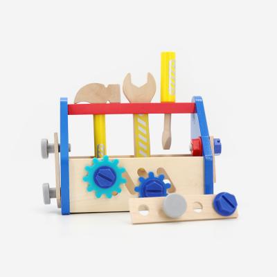 China Educational Toys DIY Toy Montessori Wooden Toy Kid's Educational Building Toolbox DIY for sale