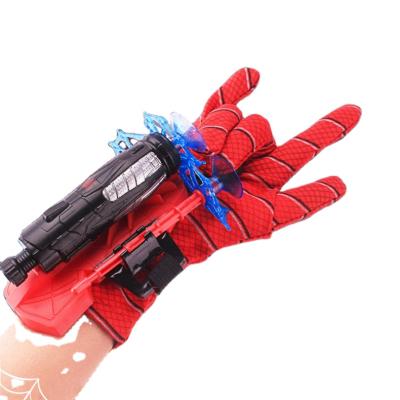 China 2022 Hot Kids Superhero ABS Material Spider Man Thrower Heroic Heroic Glove Printing Gloves With Ball Set for sale