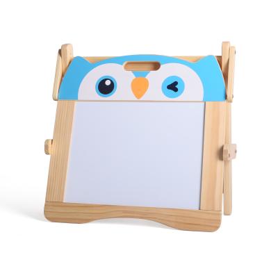 China New Arrival Educational Wooden Kids White&Black Drawing Board Foldable Child Painting Board Game for sale