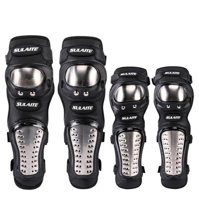 China Anti-UV Cross Country Racing Protective Sports Protective Gear Motorcycle Stainless Steel Knee And Elbow Pad for sale