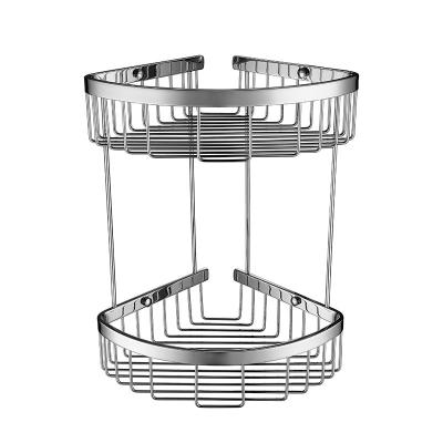 China High Quality Wall Mounted Type Bathroom Triangle Basket Holder Stainless Steel Shower Basket for sale