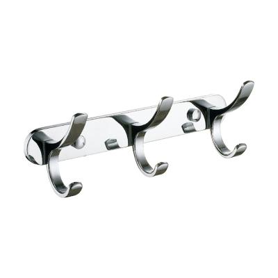 China Modern Simple Coat Hooks Stainless Steel Bathroom Accessories Wall Mounted Robe Hook for sale