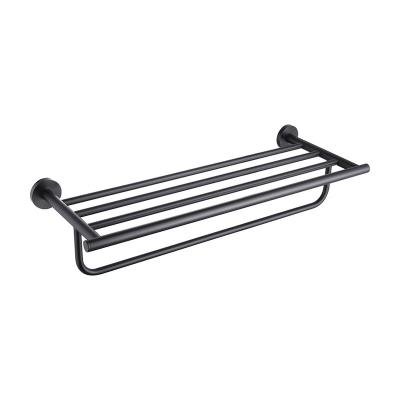 China BACKREST New Arrival Bathroom Accessories High Quality Wall Mounted Towel Racks With Shelf Stainless Steel Towel Rack for sale